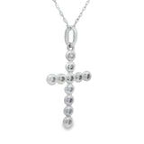 .12ct Diamond Cross Religious Pendant 14KT White Gold