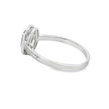 .61ct Mystic Fire Topaz Diamond Ring 10KT White Gold