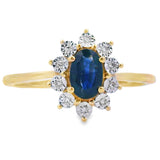 .63ct Sapphire Diamond Ring 10KT Yellow Gold