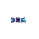 Created Opal Ring Sterling Silver