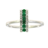 .25ct Emerald Diamond Ring 14KT White Gold