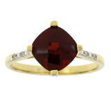 1.25ct Garnet Diamond Ring 10KT Yellow Gold