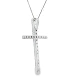 .38ct Diamond Cross Religious Pendant 14KT White Gold