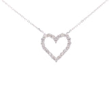.25ct Diamond Heart Love Pendant Sterling Silver