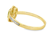 .55ct Peridot Diamond Ring 10KT Yellow Gold