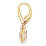 .98ct Amethyst Diamond Dangle Earrings 10KT Yellow Gold