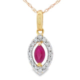 .26ct Ruby Diamond Fashion Pendants 10KT Yellow Gold