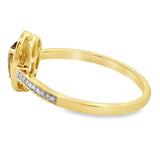 .46ct Quartz Diamond Ring 10KT Yellow Gold