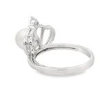 FW Pearl Cubic Zirconium Ring Sterling Silver