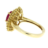 2.05ct Ruby Diamond Ring 10KT Yellow Gold