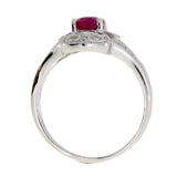 1.05ct Ruby Diamond Ring 10KT White Gold