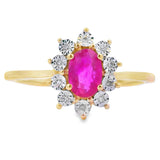.63ct Ruby Diamond Ring 10KT Yellow Gold