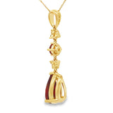 2.25ct Garnet Diamond Fashion Pendants 10KT Yellow Gold