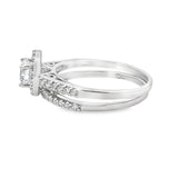 Cubic Zirconia CZ SS Bridal Sterling Silver