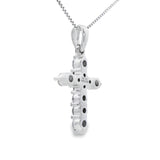.30ct Diamond Cross Religious Pendant 14KT White Gold