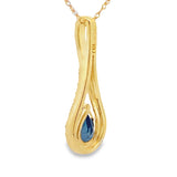 Sapphire Diamond Fashion Pendants 10KT Yellow Gold