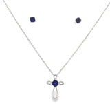 Created Sapphire Jewelry sets Sterling Silver