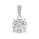 3.00ct Moissanite Pendant Sterling Silver