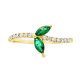.29ct Emerald Diamond Ring 14KT Yellow Gold
