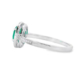 .53ct Chalcedony Diamond Ring 10KT White Gold