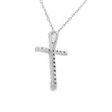 .10ct Diamond Cross Religious Pendant 14KT White Gold