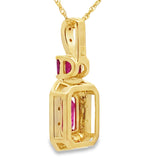 .82ct Ruby Diamond Fashion Pendants 14KT Yellow Gold