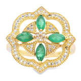 .69ct Emerald Diamond Ring 14KT Yellow Gold