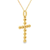 .09ct Diamond Cross Religious Pendant 14KT Yellow Gold