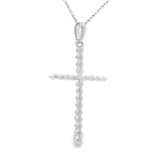 .21ct Diamond Cross Religious Pendant 14KT White Gold