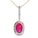 .61ct Ruby Diamond Fashion Pendants 10KT Yellow Gold