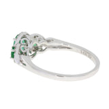 .84ct Emerald Diamond Ring 14KT White Gold