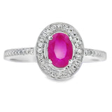.67ct Ruby Diamond Ring 10KT White Gold