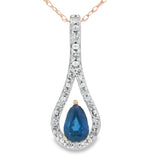 Sapphire Diamond Fashion Pendants 10KT Yellow Gold