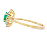 .43ct Emerald Diamond Ring 10KT Yellow Gold