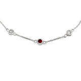 .25ct Ruby Diamond Bracelet 14KT White Gold