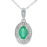 .46ct Emerald Diamond Fashion Pendants 10KT White Gold