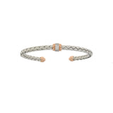 Cubic Zirconia Bangle Bracelet Sterling Silver