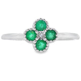 .15ct Emerald Diamond Ring 10KT White Gold