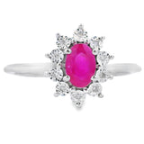 .63ct Ruby Diamond Ring 10KT White Gold