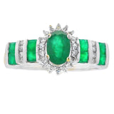 .80ct Emerald Diamond Ring 10KT White Gold