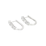 1.50ct Lab Grown Diamond Hoop Earrings 14KT White Gold