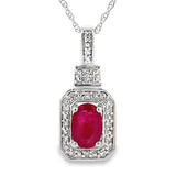 .66ct Ruby Diamond Fashion Pendants 10KT White Gold