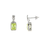 Cubic Zirconium Dangle Earrings Sterling Silver