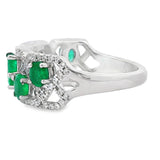 1.82ct Emerald Zircon Ring Sterling Silver