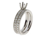 Diamond Semi Mount Engagement Ring 14KT White Gold