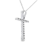.19ct Diamond Cross Religious Pendant 14KT White Gold
