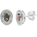 .45ct Quartz Diamond Earrings 10KT White Gold