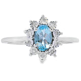 .43ct Aquamarine Diamond Ring 10KT White Gold