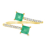 .47ct Emerald Diamond Ring 14KT Yellow Gold
