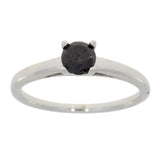 .50ct Black Diamond Eng Only Sterling Silver
